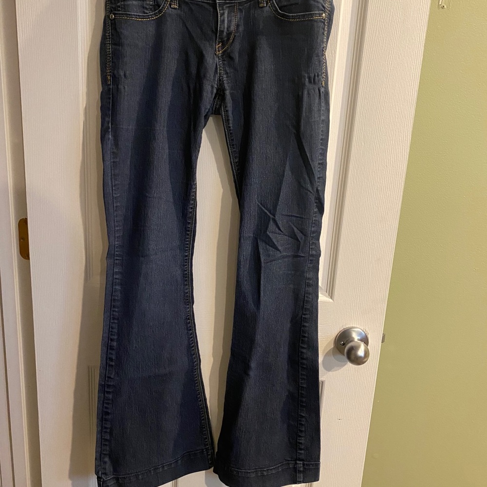 Express low rise flare jeans